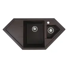 Гранітна мийка для кухні Platinum 9950 PANDORA матова Шоколад