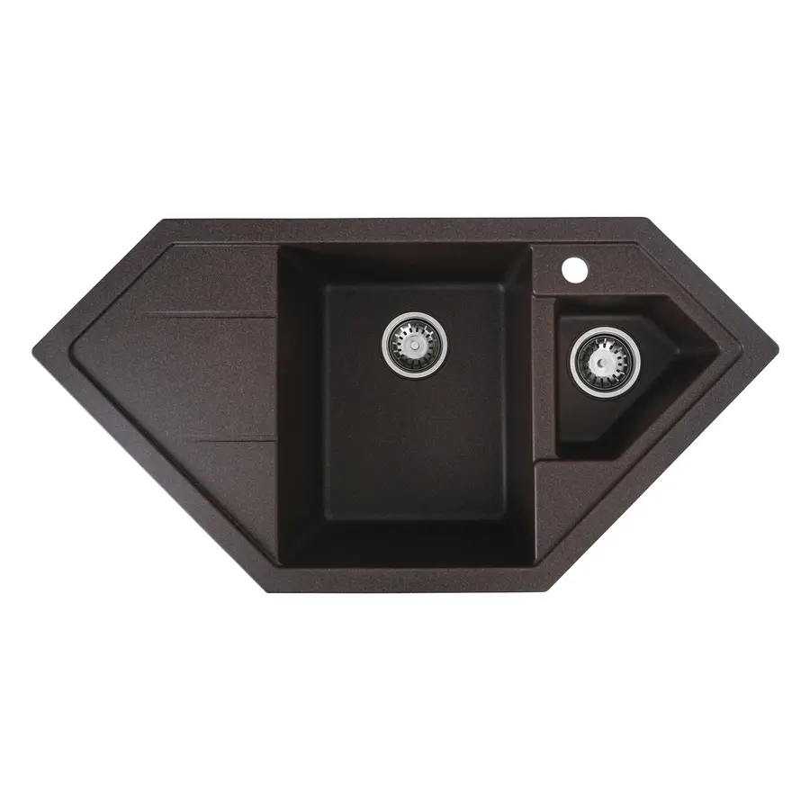 Гранітна мийка для кухні Platinum 9950 PANDORA матова Шоколад