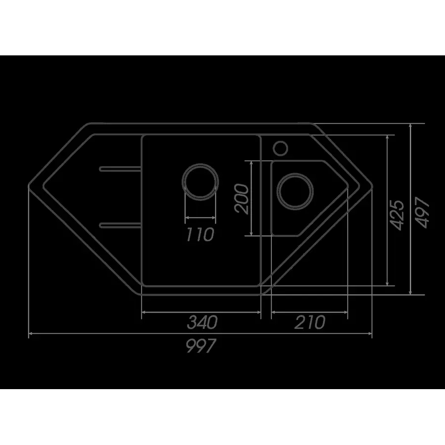 Гранітна мийка для кухні Platinum 9950 PANDORA матова Шоколад
