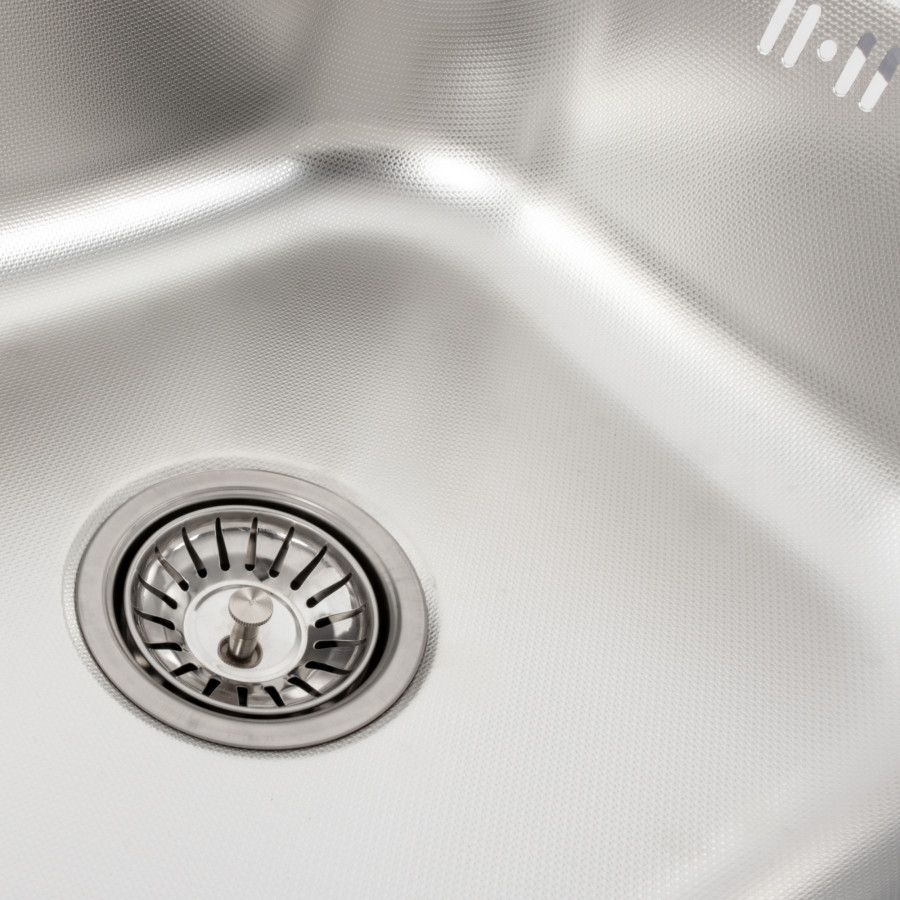 Кухонна мийка з нержавіючої сталі Platinum ДЕКОР 7642 (0,8/180 мм)