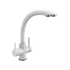 Змішувач під фільтр Platinum 8203 HDF Білий в крапку