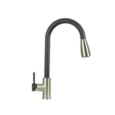 Змішувач з висувним виливом Platinum KT 8203 (8614) Чорний матовий комбі Змішувач з висувним виливом Platinum KT 8203 (8614) Чорний матовий комбі