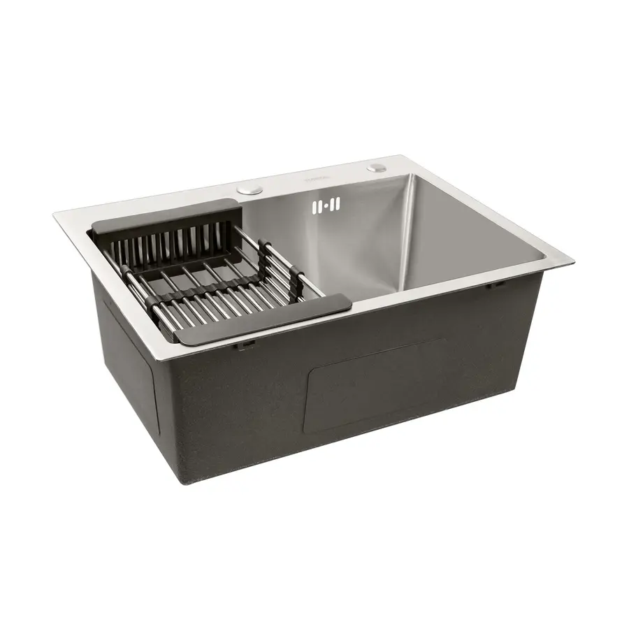 Кухонная мойка Platinum Handmade 580х430х220 (толщина 3,0/1,5 мм + дозатор в комплекте)