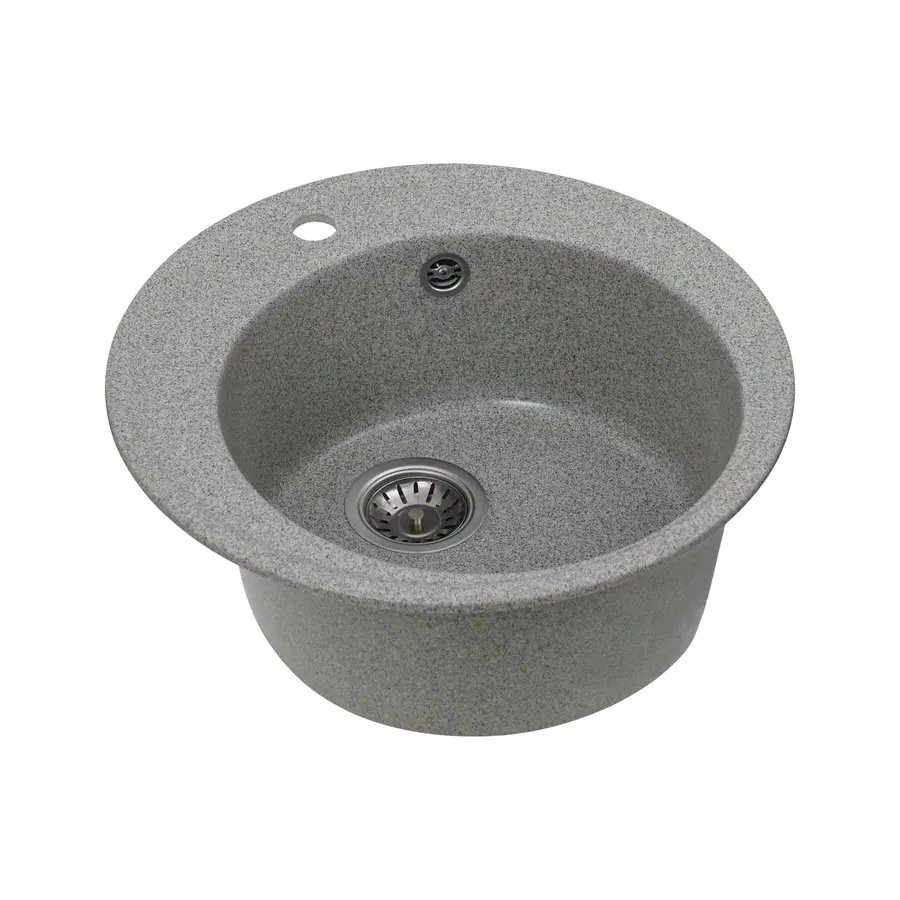 Гранітна мийка для кухні Platinum 510 YARA глянець Сіра