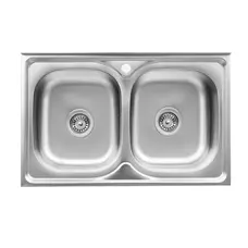 Кухонна мийка з нержавіючої сталі Platinum САТИН 8050D (0,7/180 мм)