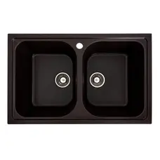 Гранітна мийка для кухні Platinum 7950 Equatoria глянець Шоколад