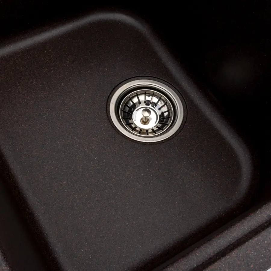 Гранітна мийка для кухні Platinum 7950 Equatoria глянець Шоколад