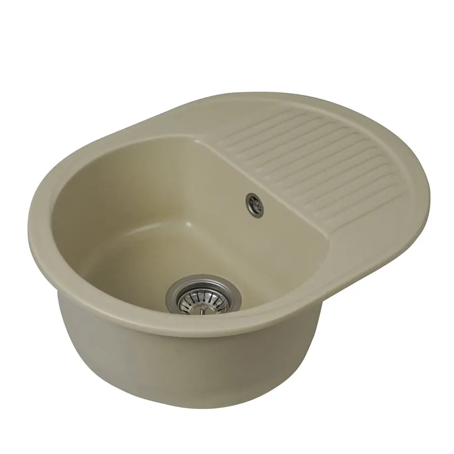 Гранітна мийка для кухні Platinum 6247 BORA глянець Айворі