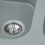 Гранітна мийка для кухні Platinum 7648W TWIN глянець Сірий металік