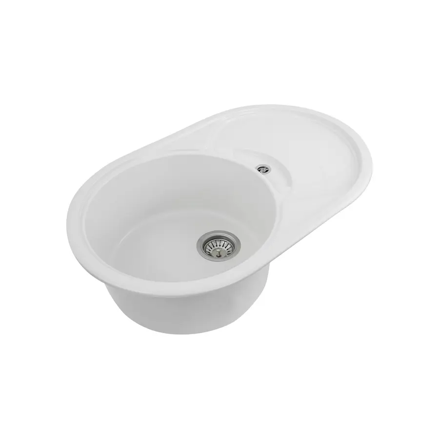 Гранітна мийка для кухні Platinum 7750 GAZZO глянець Білосніжна