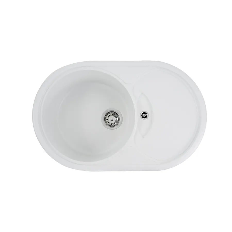 Гранітна мийка для кухні Platinum 7750 GAZZO глянець Білосніжна