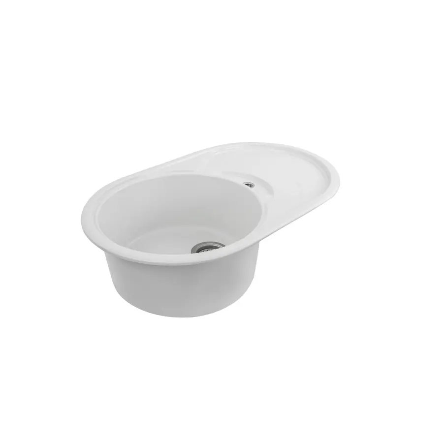 Гранітна мийка для кухні Platinum 7750 GAZZO глянець Білосніжна