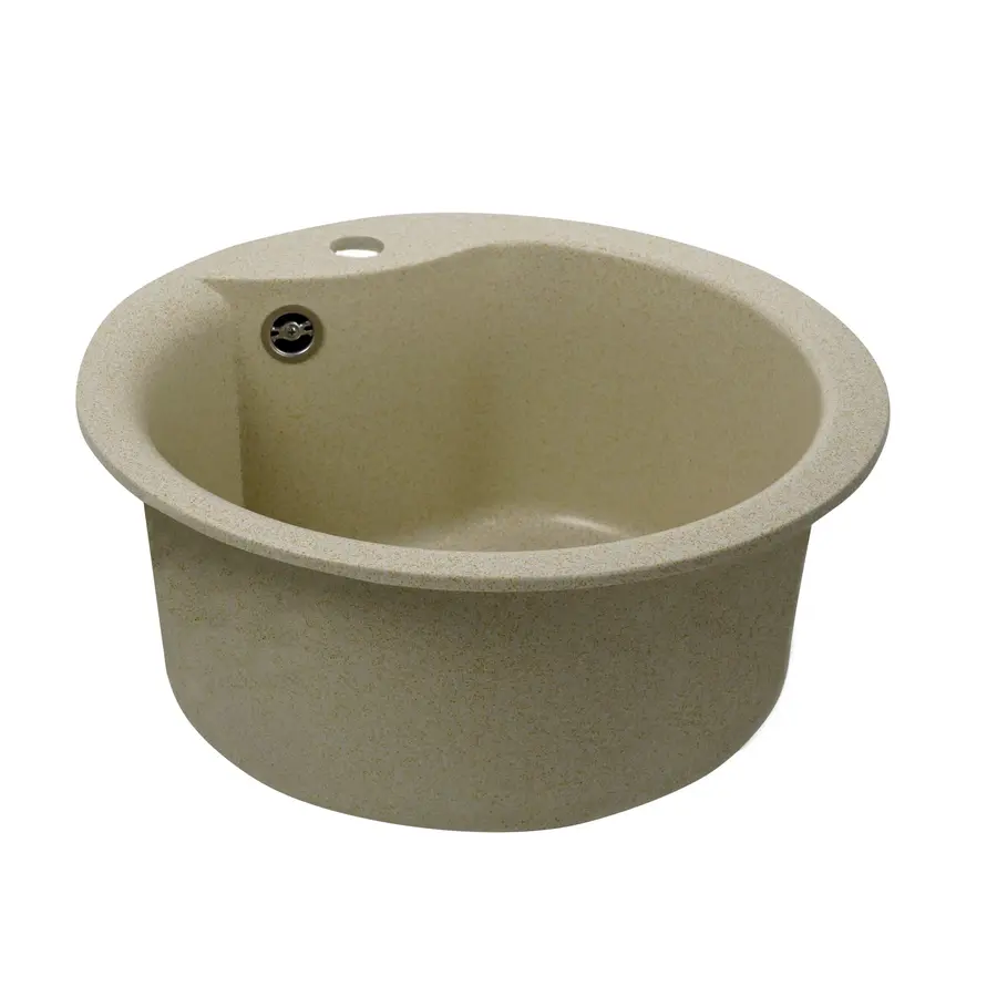 Гранитная мойка для кухни Platinum 480 TURAS матовая Песок