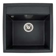 Гранітна мийка для кухні Platinum 5149 FIESTA матовий Карбон