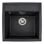 Гранітна мийка для кухні Platinum 5149 FIESTA матовий Карбон