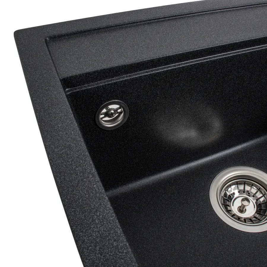 Гранітна мийка для кухні Platinum 5149 FIESTA матовий Карбон