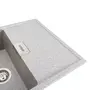 Гранітна мийка для кухні Platinum 8650 DIAMOND матова (сіра)