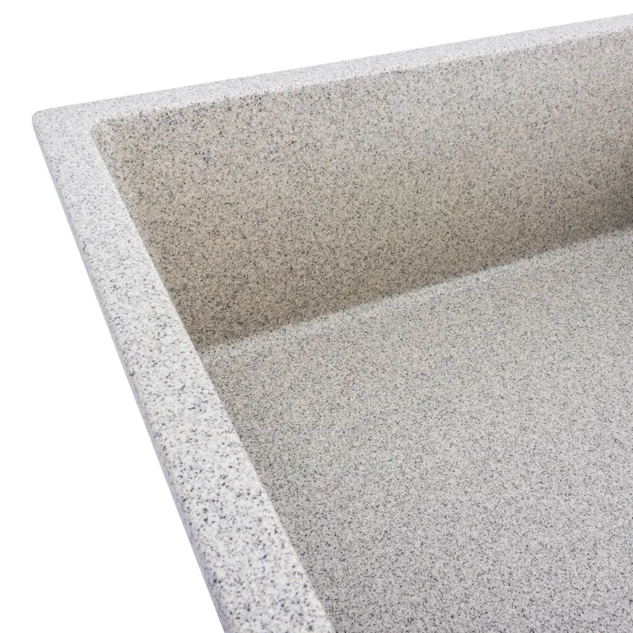 Гранітна мийка для кухні Platinum 8650 DIAMOND матова (сіра)