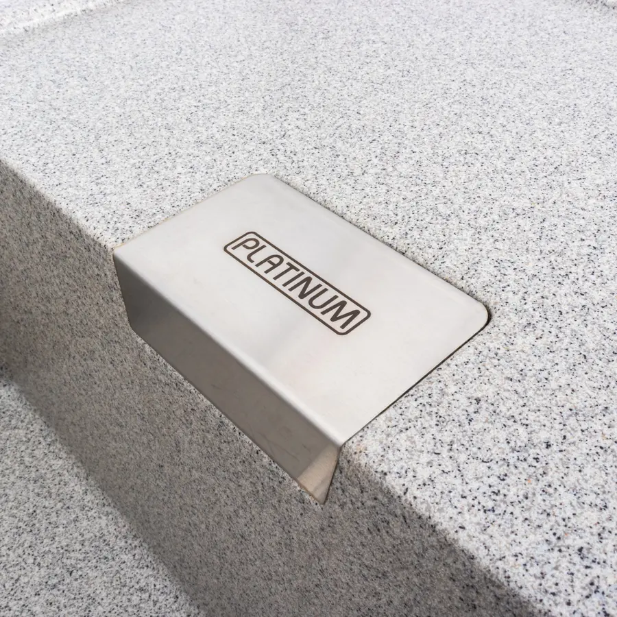 Гранітна мийка для кухні Platinum 8650 DIAMOND матова (сіра)