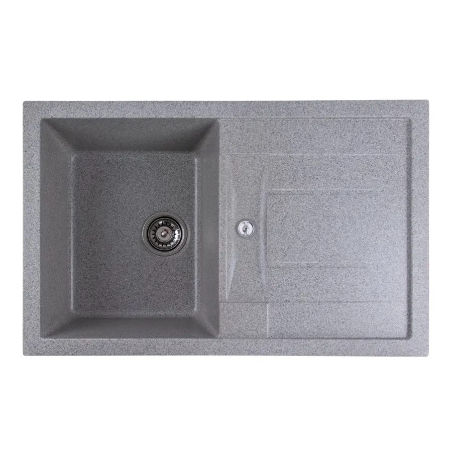 Гранітна мийка для кухні Platinum 7850 TROYA матова Сіра