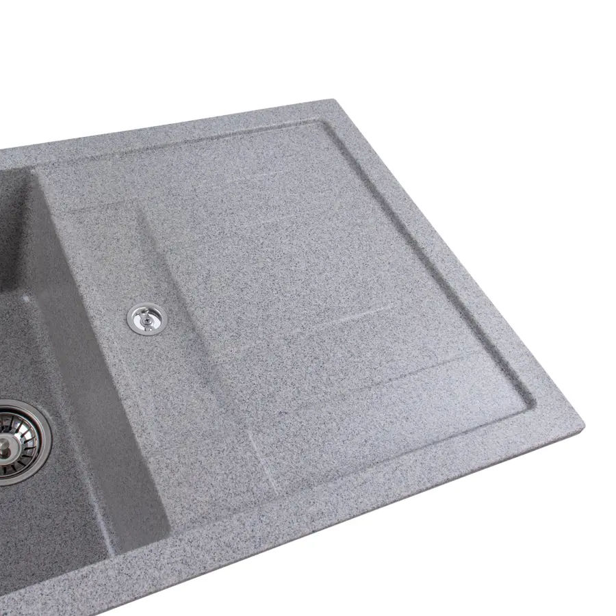 Гранітна мийка для кухні Platinum 7850 TROYA матова Сіра
