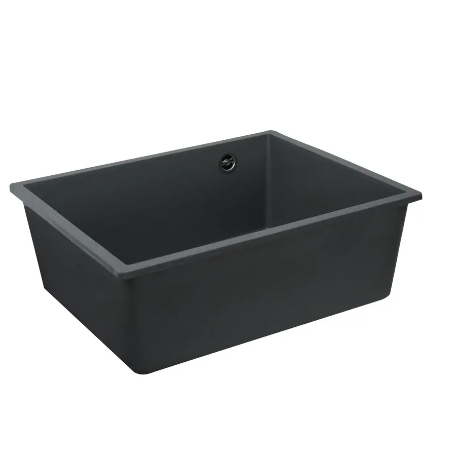 Гранітна мийка для кухні Platinum 5444 OASIS матова Сірий мусон