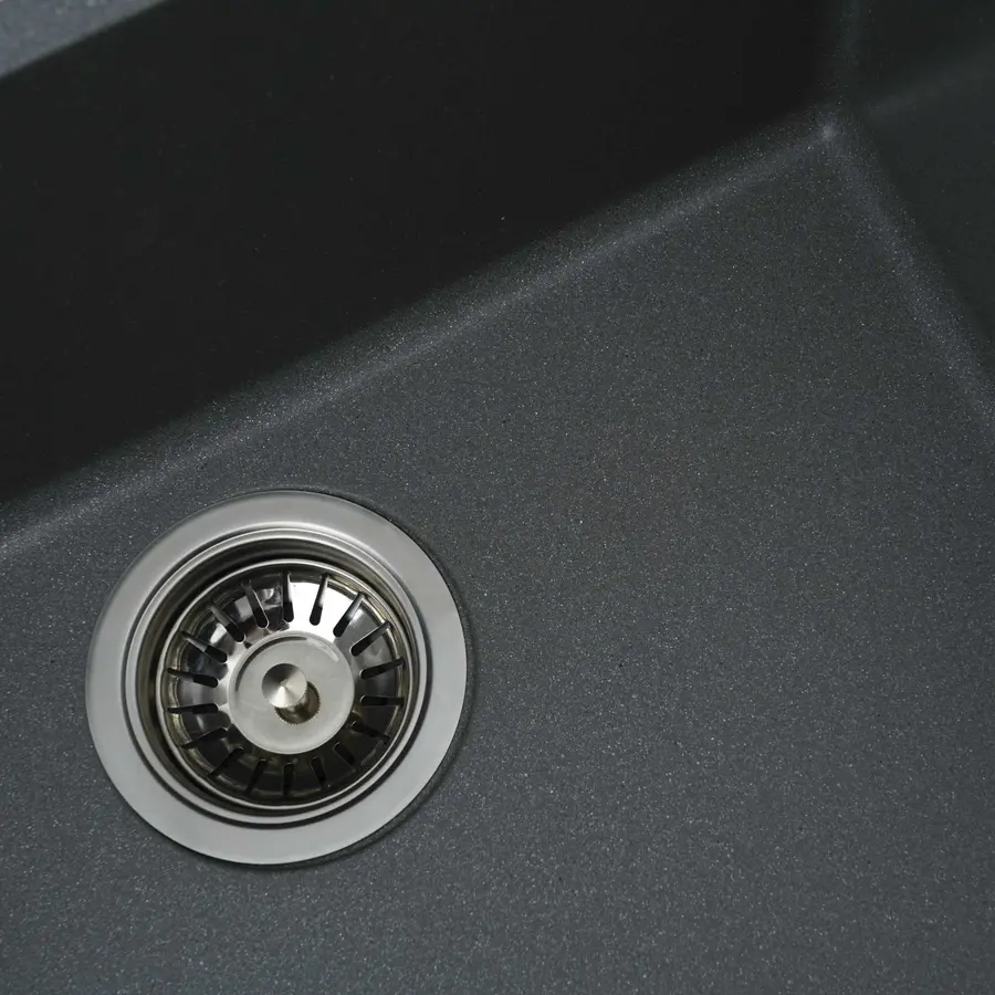 Гранітна мийка для кухні Platinum 5444 OASIS матова Сірий мусон