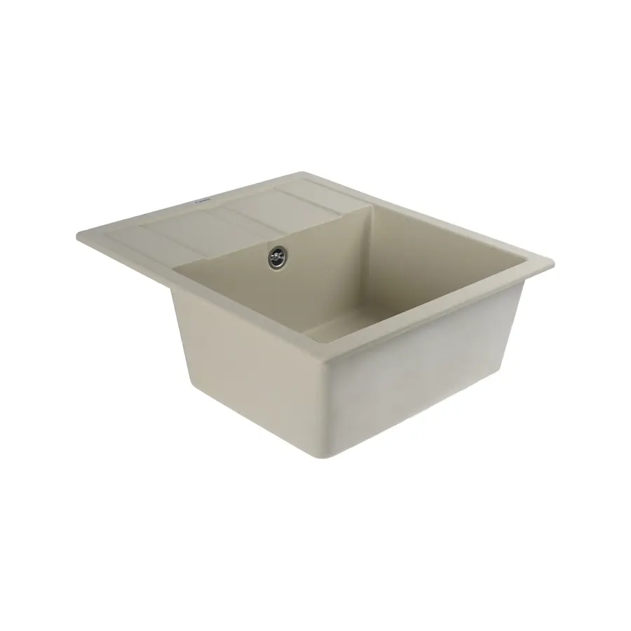 Гранітна мийка для кухні Platinum 5851 ARIA матова Айворі