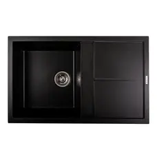 Гранітна мийка для кухні Platinum 7950 Selena матова Чорна (Gold)