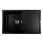 Гранітна мийка для кухні Platinum 7950 Selena матова Чорна (Gold)