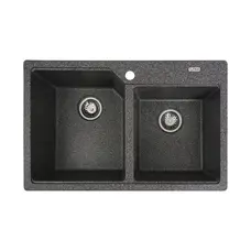 Гранітна мийка для кухні Platinum 7850 HARMONY матова Графіт