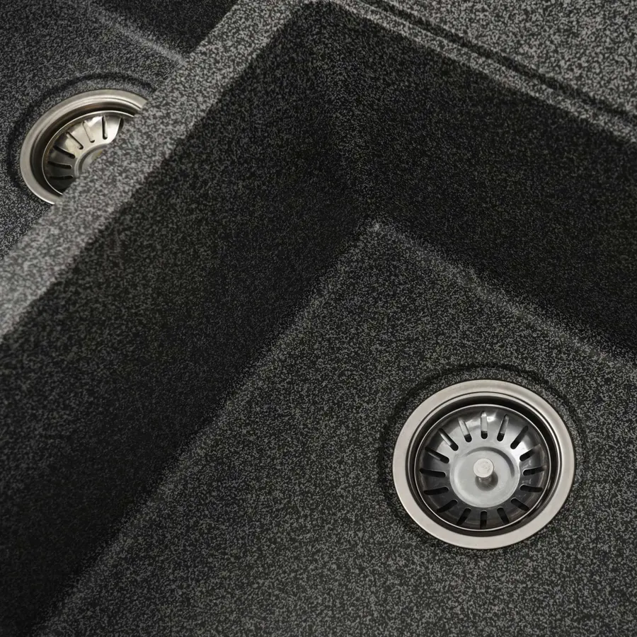 Гранітна мийка для кухні Platinum 7850 HARMONY матова Графіт