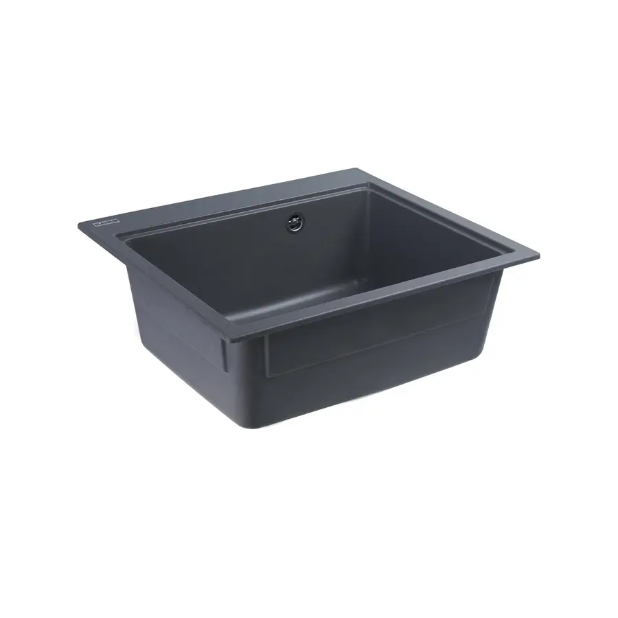 Гранітна мийка для кухні Platinum 5852 VESTA матова Сірий мусон