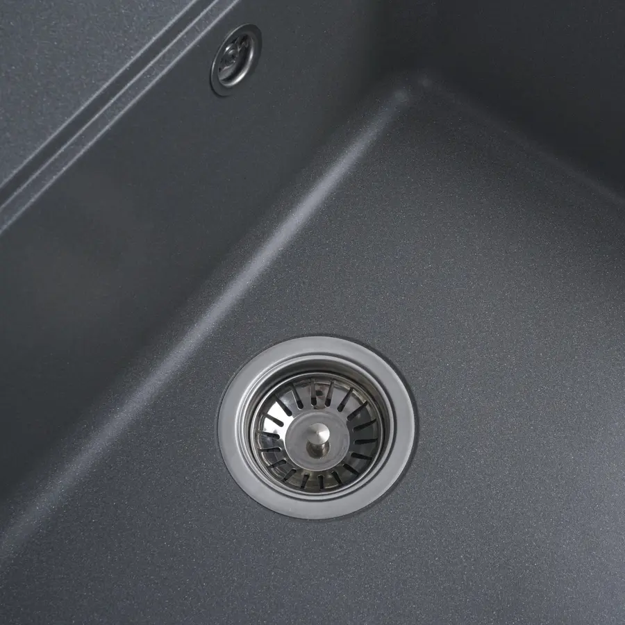 Гранітна мийка для кухні Platinum 5852 VESTA матова Сірий мусон