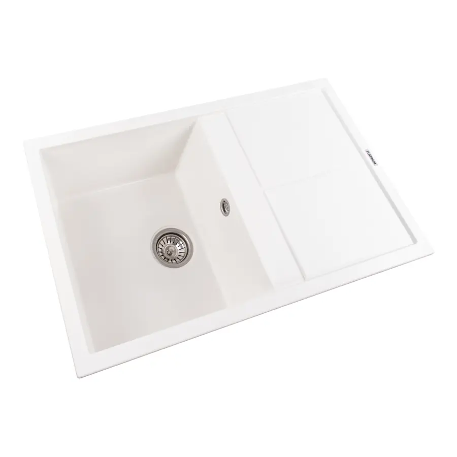 Гранітна мийка для кухні Platinum 7950 Selena матова Білосніжна