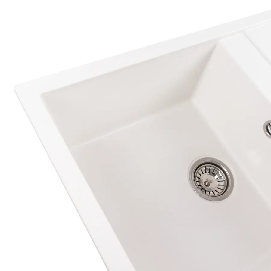 Гранітна мийка для кухні Platinum 7950 Selena матова Білосніжна