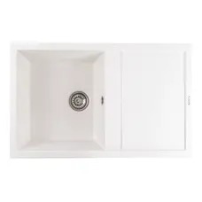 Гранітна мийка для кухні Platinum 7950 Selena матова Білосніжна