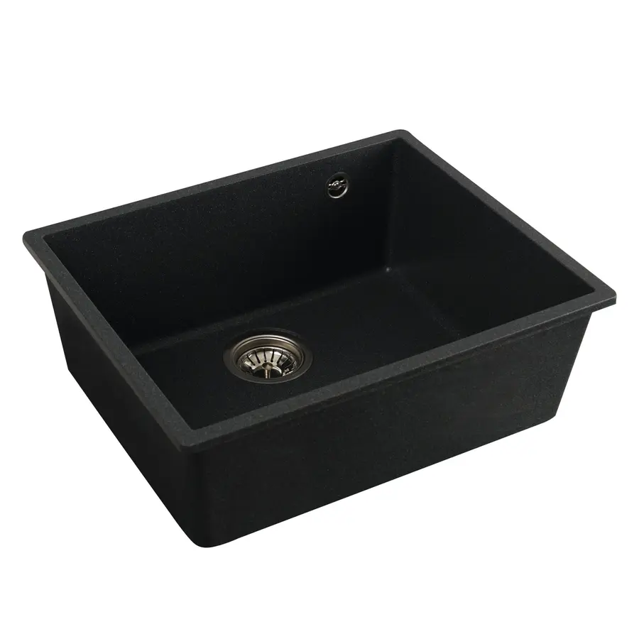 Гранітна мийка для кухні Platinum 5444 OASIS матова Антрацит