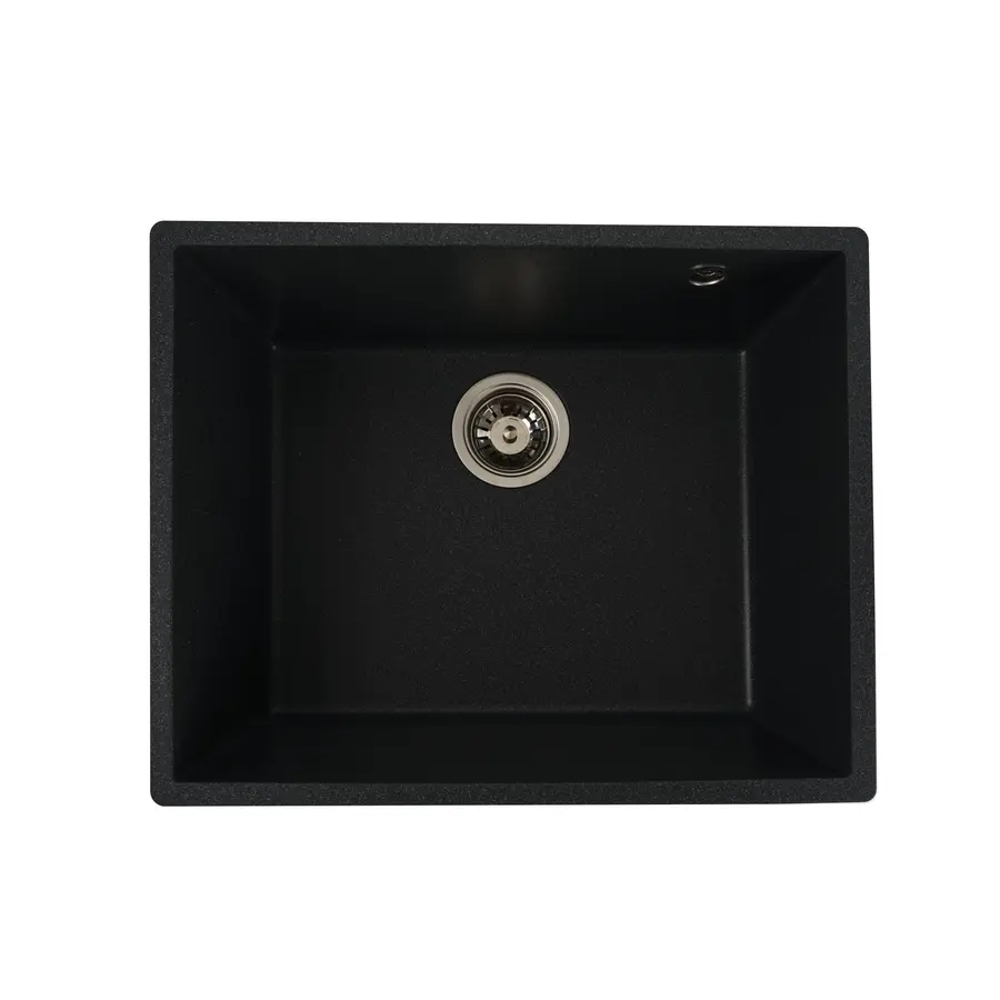 Гранітна мийка для кухні Platinum 5444 OASIS матова Антрацит