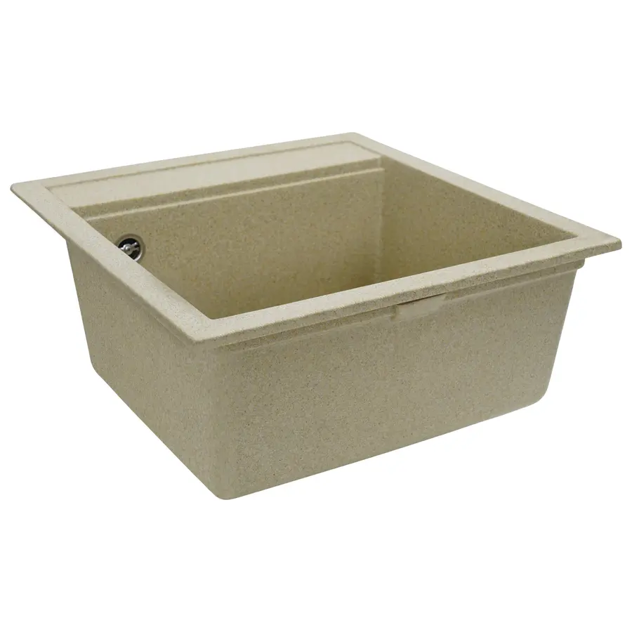 Гранітна мийка для кухні Platinum 5149 FIESTA матова Беж