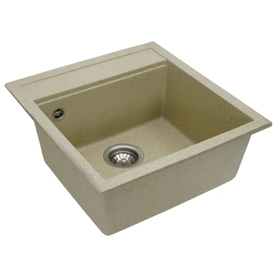 Гранітна мийка для кухні Platinum 5149 FIESTA матова Беж