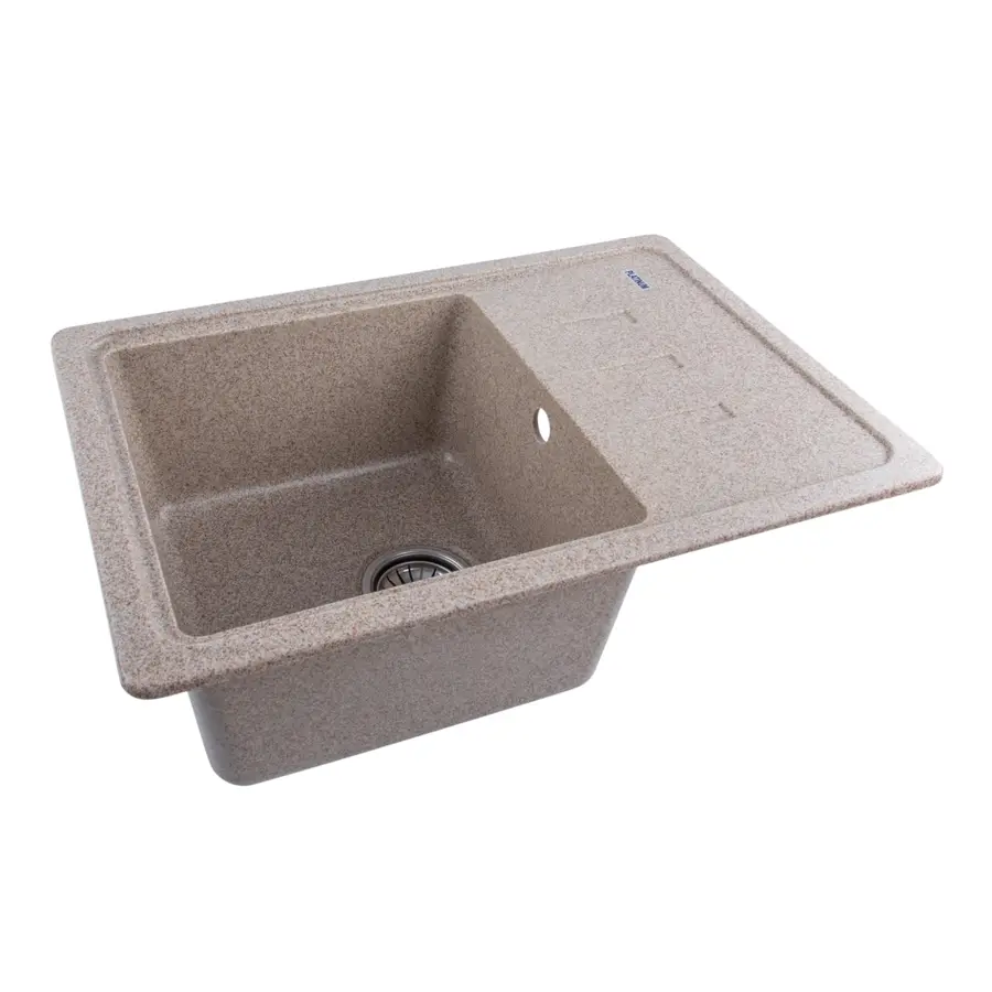 Гранітна мийка для кухні Platinum 6243 LIANA матова Карамель