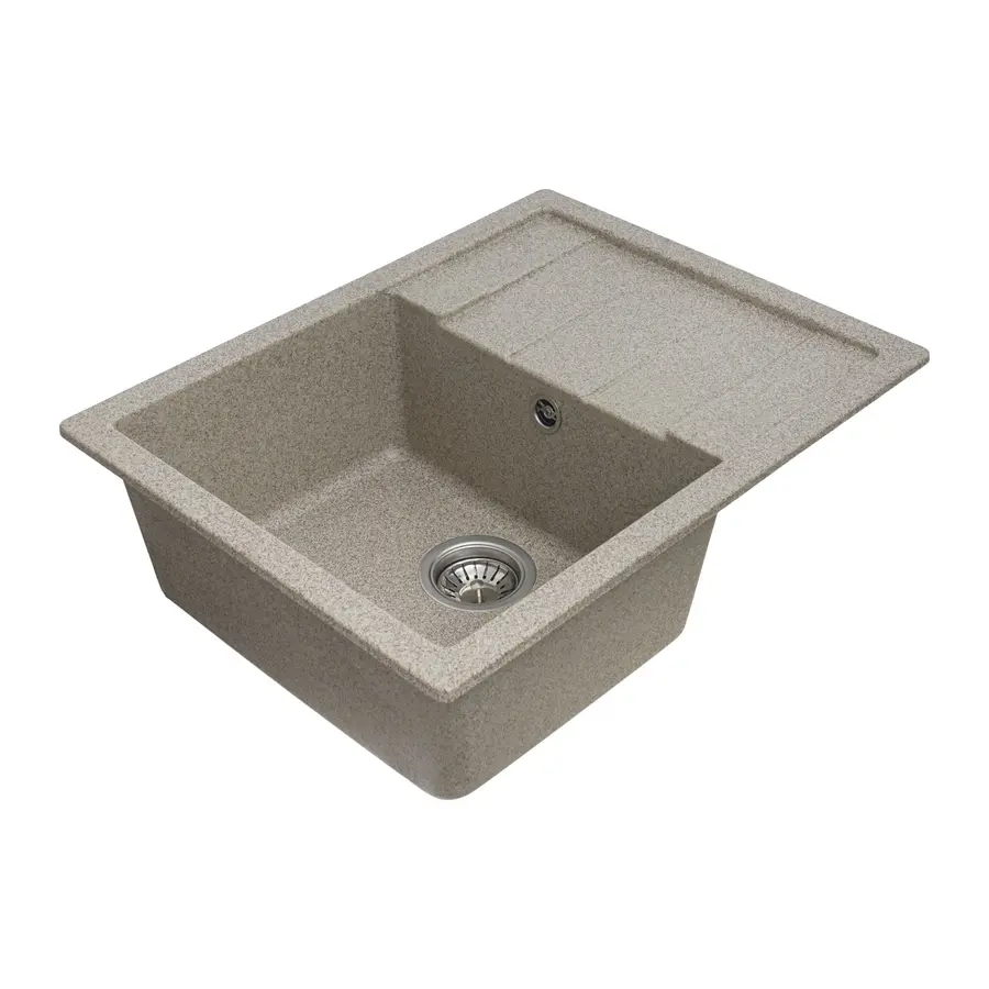 Гранітна мийка для кухні Platinum 6550 INTENSO матова Карамель