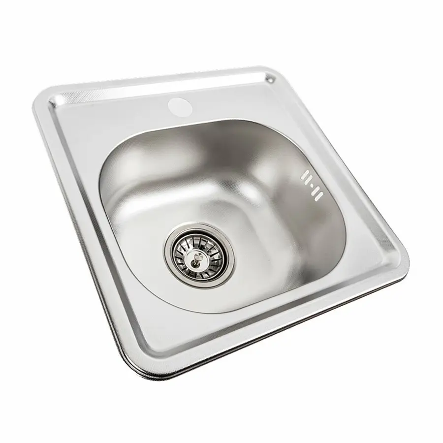 Кухонная мойка из нержавеющей стали Platinum ДЕКОР 3838 (0,6/160 мм)