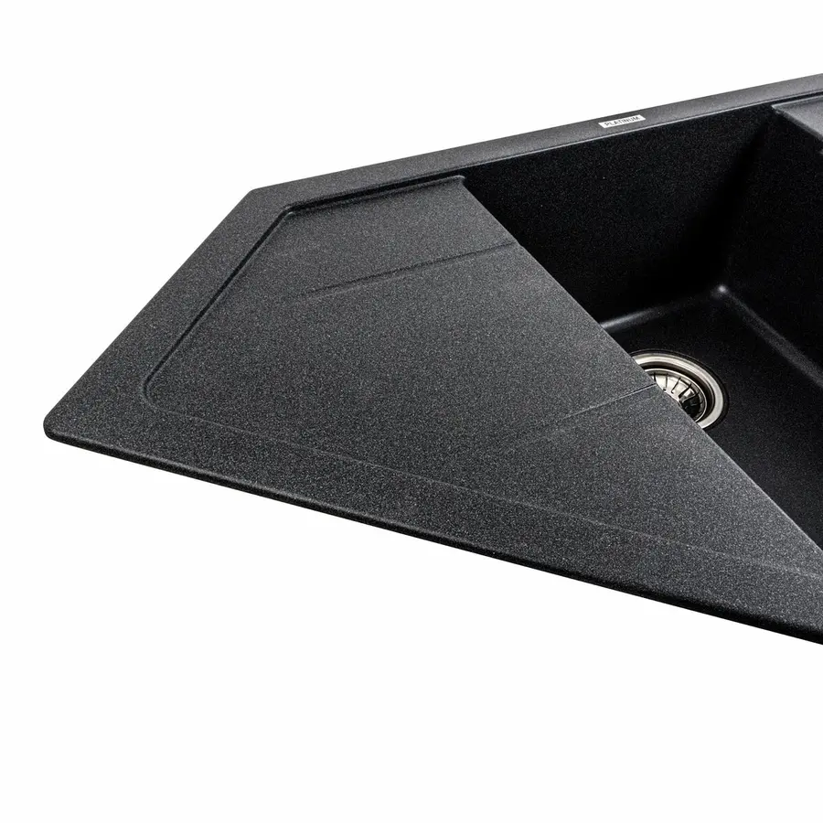 Гранітна мийка для кухні Platinum 9950 PANDORA матовий Карбон