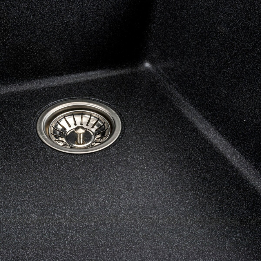 Гранітна мийка для кухні Platinum 9950 PANDORA матовий Карбон