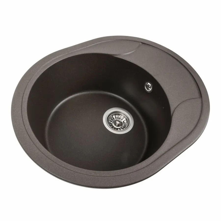 Гранитная мойка для кухни Platinum 5847 ONYX матовая Темная скала