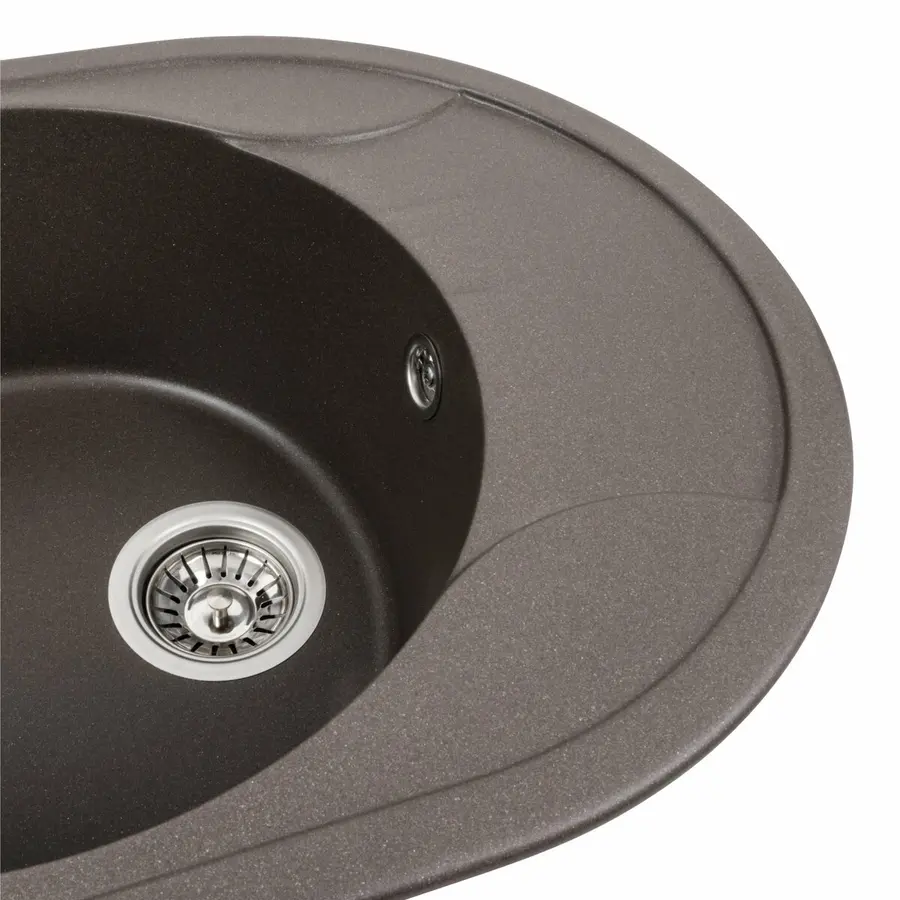 Гранитная мойка для кухни Platinum 5847 ONYX матовая Темная скала