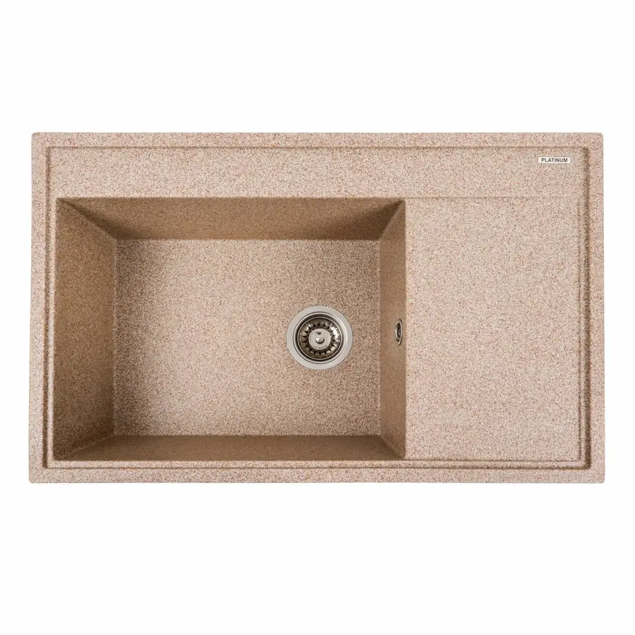 Гранітна мийка для кухні Platinum 7950 AZURIT матова Карамель