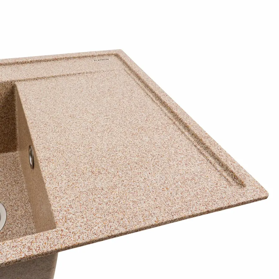 Гранітна мийка для кухні Platinum 7950 AZURIT матова Карамель